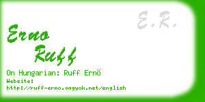 erno ruff business card