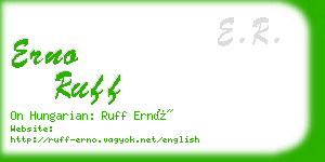 erno ruff business card